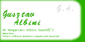 gusztav albini business card